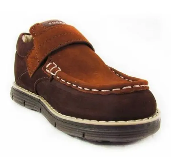 Zapatos Casuales Pocholin Niño Cierre Mágico Marrón